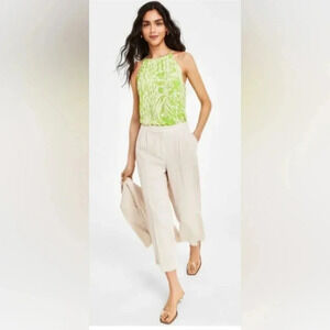Bar III NWT Pants Cropped High Rise White Size 20W